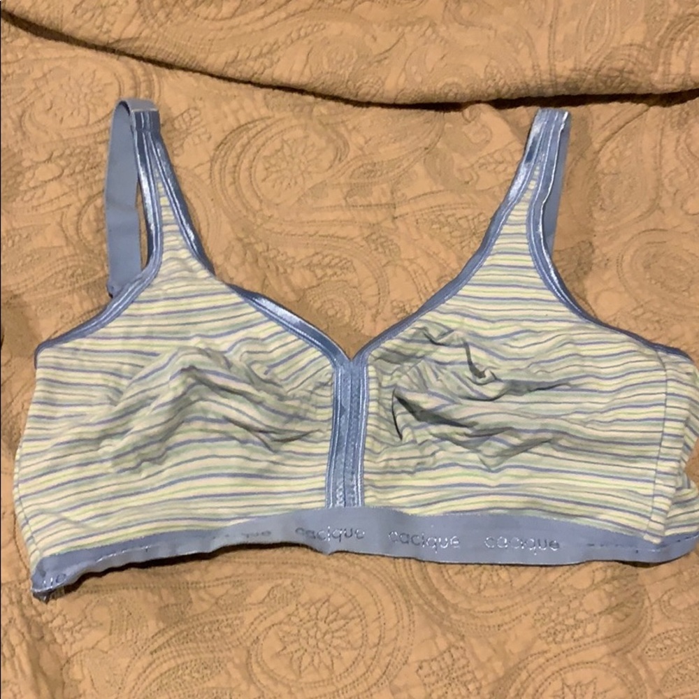 Cacique blue striped bra size 42DDD